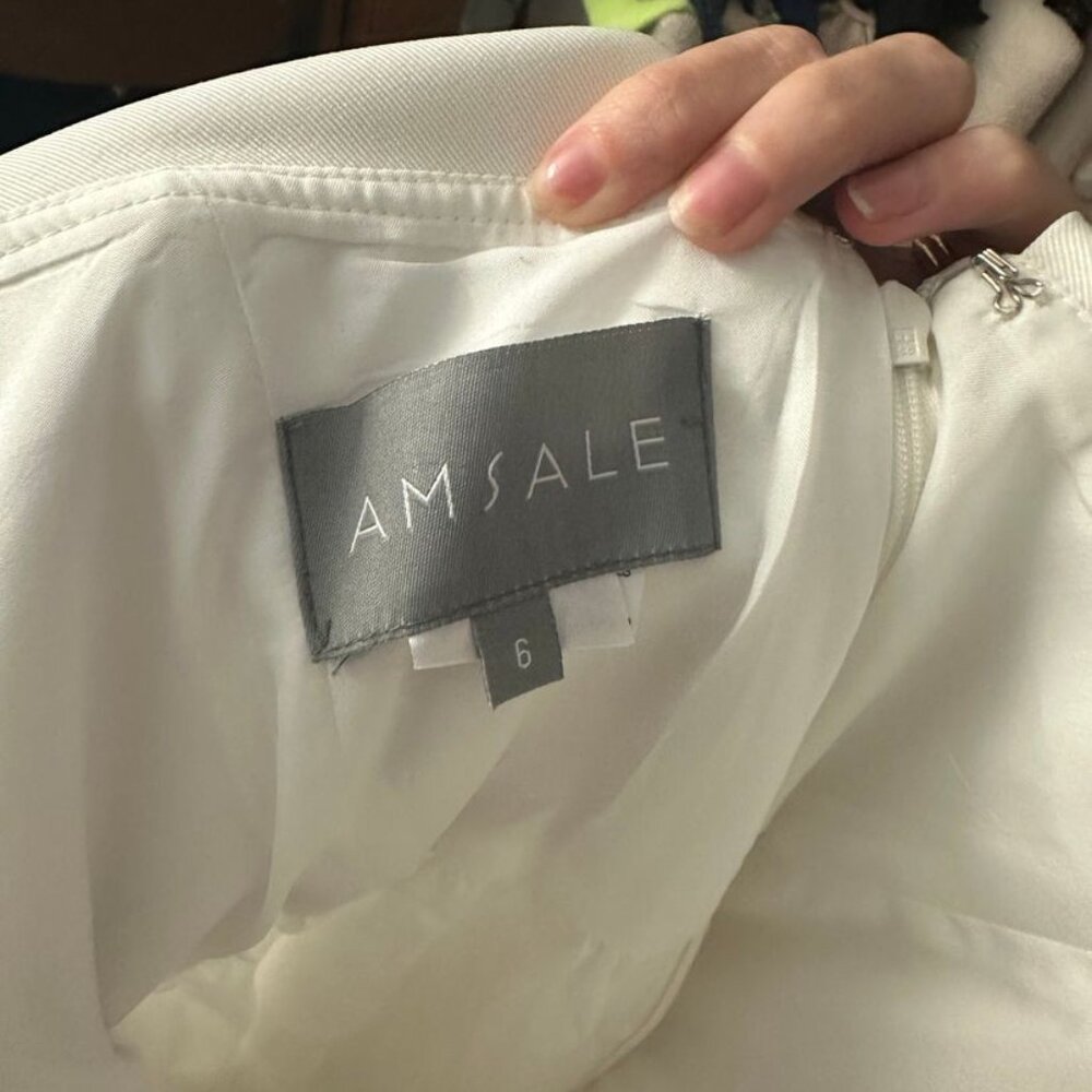 Amsale Rene Dress In Ivory - Picture 4 of 9